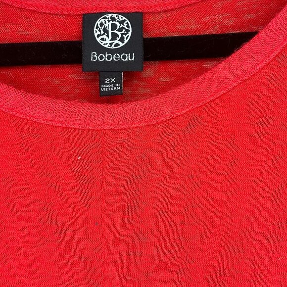 138. Bobeau Plus Size Red Sweater - Picture 3 of 3